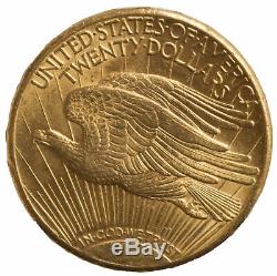 $20 Gold Saint-Gaudens Double Eagle Coin (Random Date) VF or Better 0.9675 oz