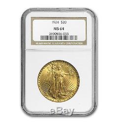 $20 Saint-Gaudens Gold Double Eagle MS-64 NGC (Random) SKU #124