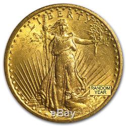 $20 Saint-Gaudens Gold Double Eagle MS-64 PCGS (Random Year)