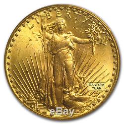 $20 Saint-Gaudens Gold Double Eagle MS-65 PCGS (Random Year)