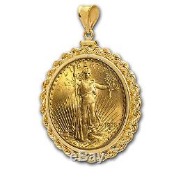 $20 Saint-Gaudens Gold Double Eagle Pendant (Rope-ScrewTop Bezel) SKU #63488