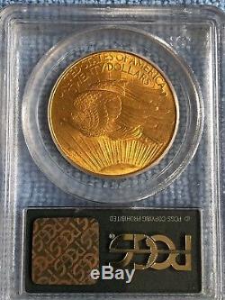 $20 US Gold Double Eagle, St. Gaudens, 1908-D No Motto, PCGS MS63, Old Green Label