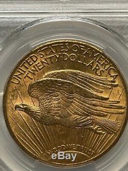 $20 US Gold Double Eagle, St. Gaudens. Date 1911, PCGS MS62. Beautiful Coin