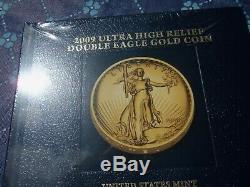 2009 1 oz $20 Ultra High Relief Saint-Gaudens Gold Double Eagle (Box & COA)