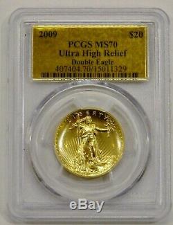 2009 1 oz. Gold $20 St. Gaudens Ultra High Relief Double Eagle PCGS MS 70