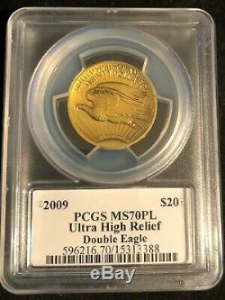 2009 $20 Ultra High Relief St. Gaudens Double Eagle PCGS MS70PL (Hall Signature)