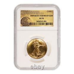 2009 St Gauden Double Eagle Ultra High Relief $20 Gold NGC MS70