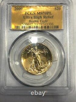 2009 St Gauden Double Eagle Ultra High Relief $20 gold PCGS MS70 PL