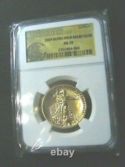 2009 St Gaudens Ultra High Relief Double Eagle $20 1 Oz Gold Coin NGC MS-70