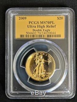 2009 Ultra High Relief UHR Saint Gaudens $20 Gold Double Eagle PCGS MS 70 PL