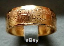 21.6k Gold St. Gaudens Double Eagle Coin RIng Sizes 7-13
