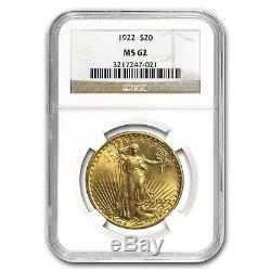 7-Coin $20 Saint-Gaudens Gold Double Eagle Date Set MS-62 NGC