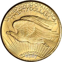 Five (5) US Gold $20 Saint-Gaudens Double Eagle Almost Uncirculated Random Date