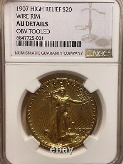 HIGH RELIEF 20$ St. Gaudens Double Eagle 1907 MCMVll