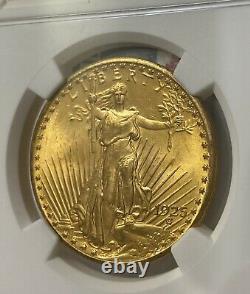 High Grade 1925 St. Gaudens Double Eagle Gold $20 NGC MS66 Free Shipping