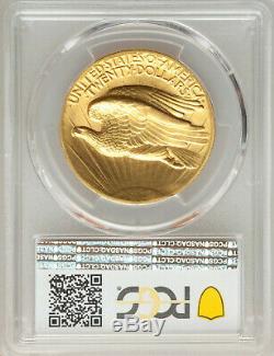 Key 1907 High Relief Flat Edge $20 St Gaudens Gold Double Eagle PCGS MS63 CAC