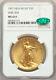 Key 1907 High Relief Wire Rim MS63+ NGC $20 St Gaudens Gold Double Eagle CAC