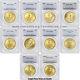 Lot of 10 $20 Saint Gaudens PCGS MS65 Random Year Gold Double Eagle Gem coins
