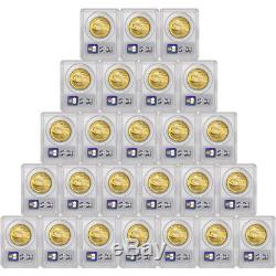Lot of 25 $20 Saint Gaudens PCGS MS63 Choice Gold Double Eagle coins Random Year