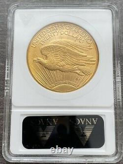 M14117- 1913-d Gold $20 Saint Gaudens Double Eagle Anacs Au58