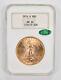 MS62 1914-D $20 Saint-Gaudens Gold Double Eagle CAC Graded NGC 9954