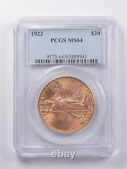 MS64 1923 $20 Saint-Gaudens Gold Double Eagle PCGS 6890