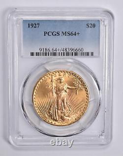 MS64+ 1927 $20 Saint-Gaudens Gold Double Eagle PCGS 0485