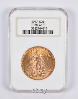 MS65 1927 $20 Saint-Gaudens Gold Double Eagle NGC 2221