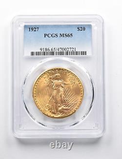MS65 1927 $20 Saint-Gaudens Gold Double Eagle PCGS 1349