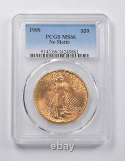 MS66 1908 $20 Saint-Gaudens Gold Double Eagle PCGS 3870