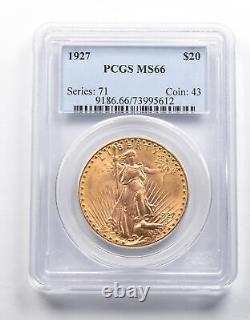 MS66 1927 $20 Saint-Gaudens Gold Double Eagle PCGS 2339
