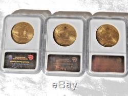 Only $1397 Each Lot of 3 NGC MS 64 1924 St Gaudens $20 Double Eagle Gold Coins