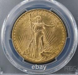 PCGS MS64 1908 $20 Dollar St Gaudens Gold Double Eagle Gold Coin No Motto M1192A
