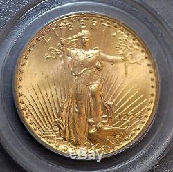 PCGS OGH UNC MS64 1924 P US St. Gaudens $20 90% Gold Double Eagle Coin Free Ship