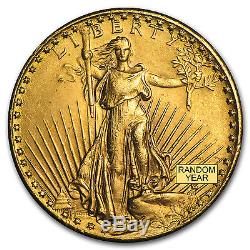 Random Year $20 Saint Gaudens Gold Double Eagle Pre-33 Cleaned Condition