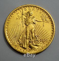 SUPERB 1922-P $20 GOLD ST. GAUDENS DOUBLE EAGLE US COIN with MOTTO