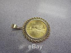 Stunning 1924 Saint Gaudens Gold Coin Double Eagle $20 Pendant Unisex Make Offer