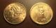 Twins, Superb Couple $20 Gold Coins 1907 Saint Gaudens & Liberty Double Eagle BU