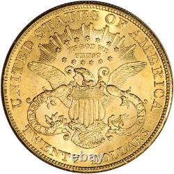 US Gold $20 Liberty Head Double Eagle PCGS MS62 Random Date and Label