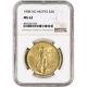 US Gold $20 Saint-Gaudens Double Eagle NGC MS62 1908 No Motto
