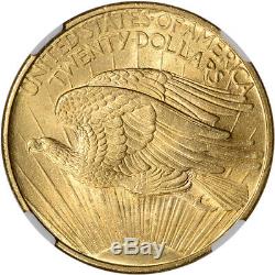US Gold $20 Saint-Gaudens Double Eagle NGC MS66 1908 No Motto