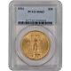 US Gold $20 Saint-Gaudens Double Eagle PCGS MS62 Random Date