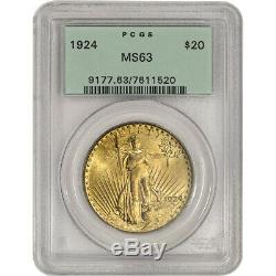US Gold $20 Saint-Gaudens Double Eagle PCGS MS63 Random Date