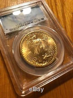 US Gold $20 Saint-Gaudens Double Eagle PCGS MS64 1908 No Motto