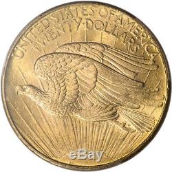 US Gold $20 Saint-Gaudens Double Eagle PCGS MS64 Teddy Roosevelt 1908 No Motto