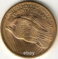 USA 1907P 20$ St. Gaudens Double Eagle no motto #11388RG